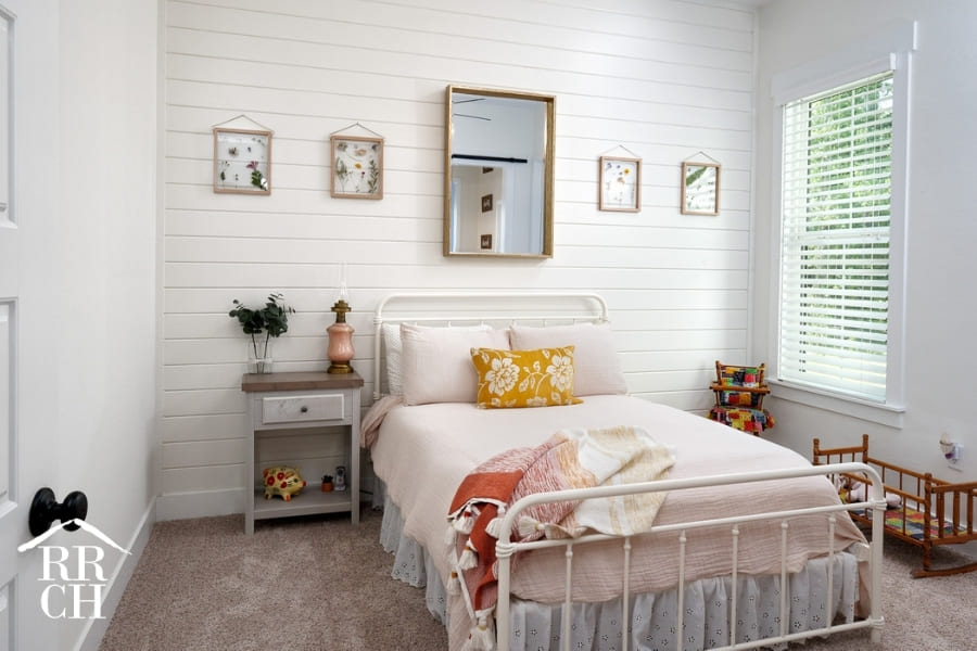 Custom Home Build Childs Room Shiplap Wall - Dylans Grove 2 | Robinson Renovation & Custom Homes, Inc.