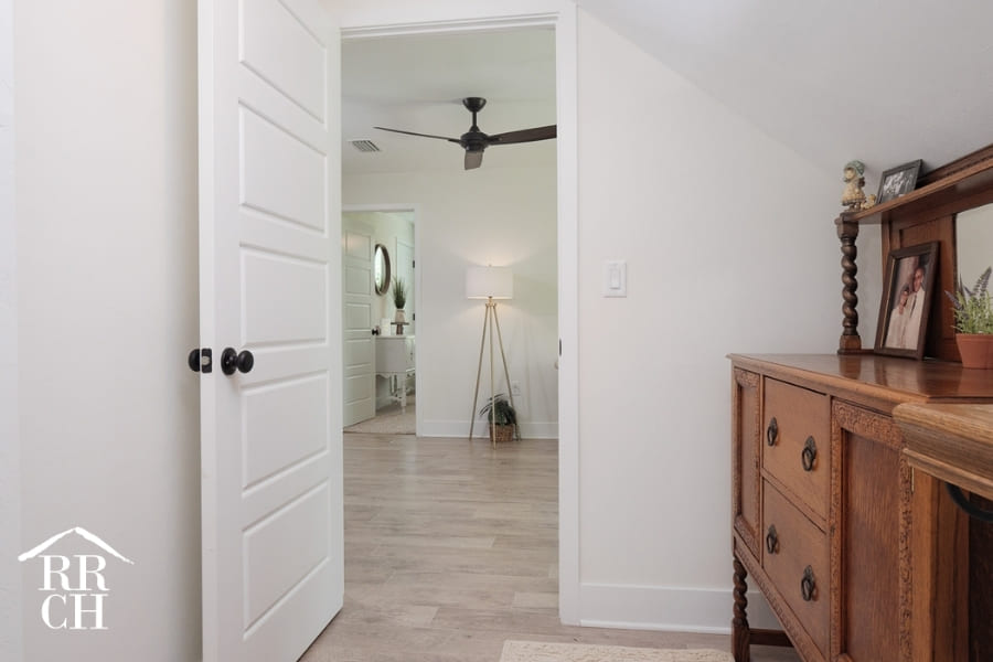 Custom Home Build View of In Home Office and Hangout Area and Guest Bathroom Dormer Ceilings - Dylans Grove 2 | Robinson Renovation & Custom Homes, Inc.