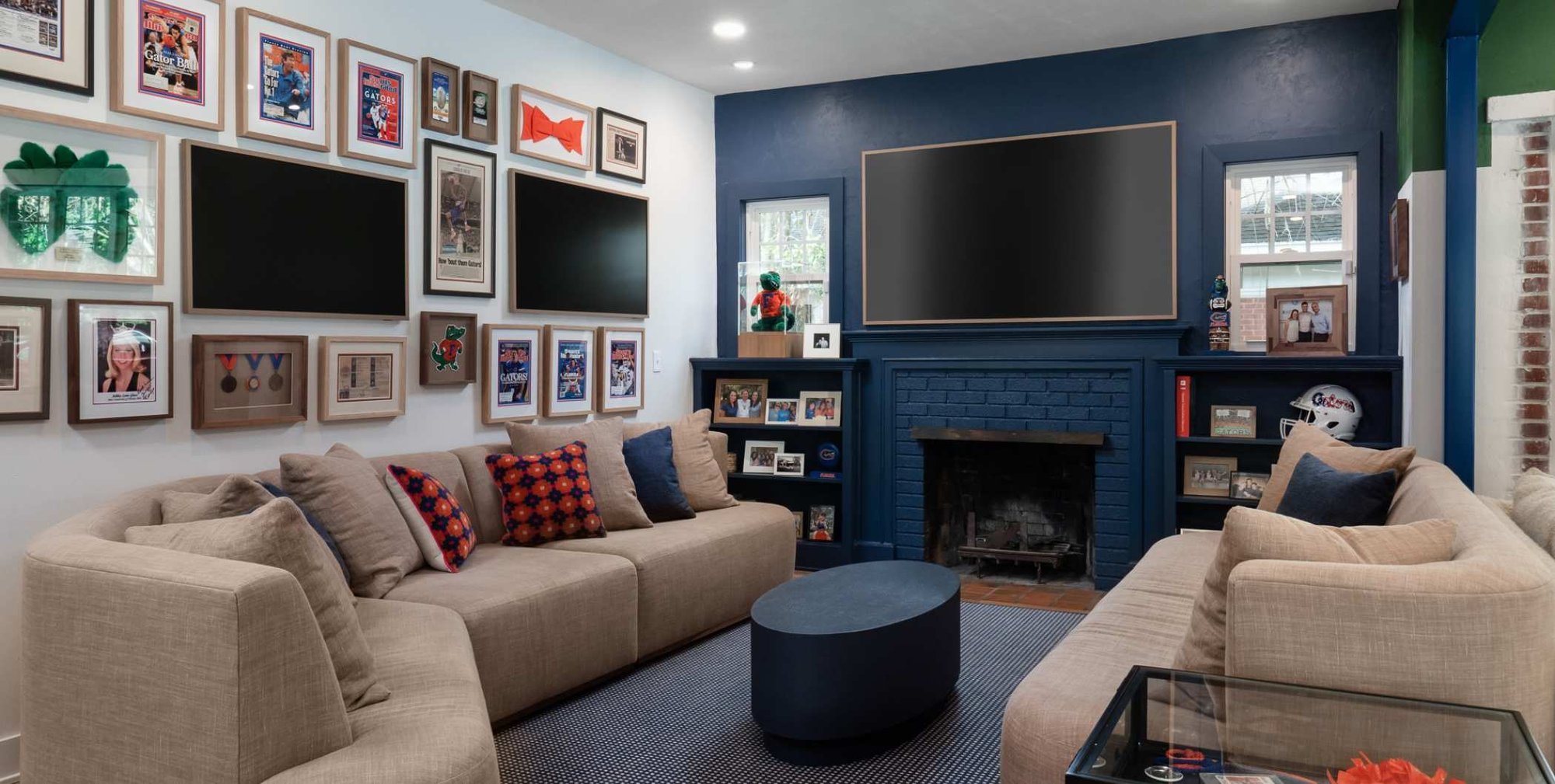 navy accent wall
