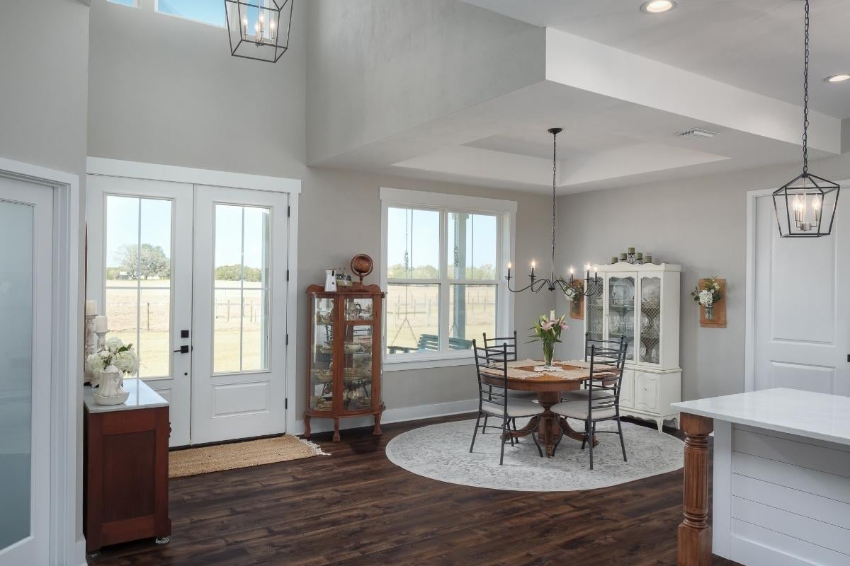 Dining Room with Front Door View 