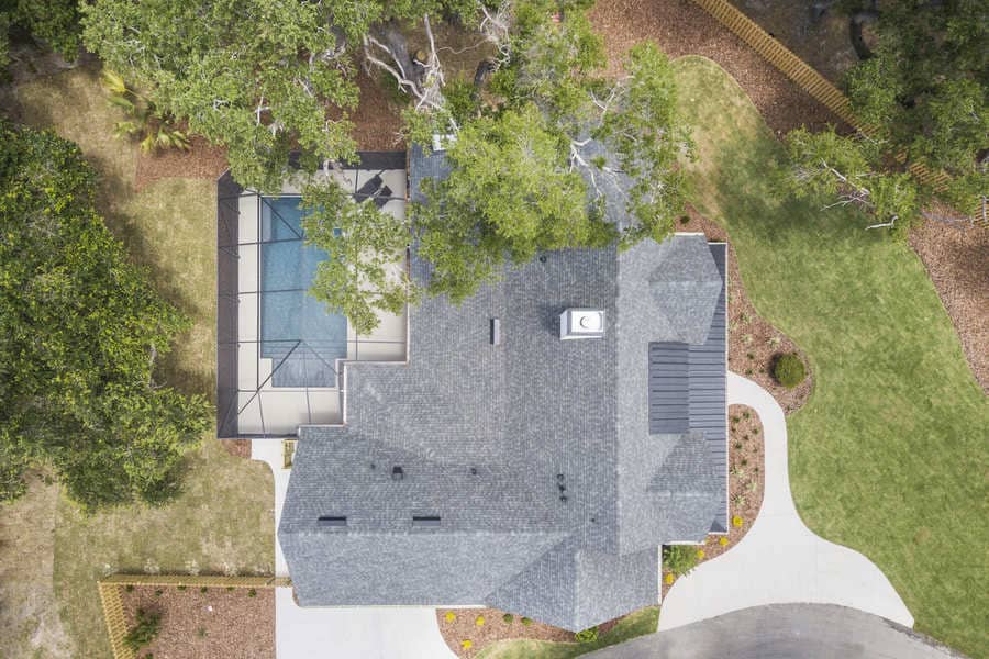Fletcher Park Lot 5 Birds Eye of Modern Farmhouse Custom Home in Gainesville, FL