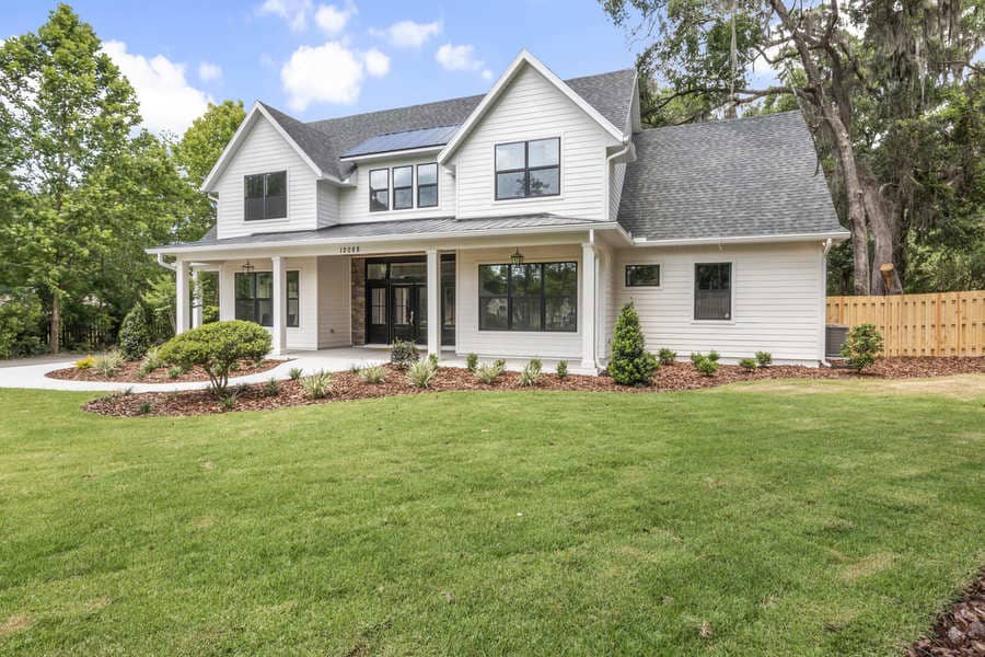 Fletcher Park Lot 5 Front Elevation 2 of Modern Farmhouse Custom Home in Gainesville, FL