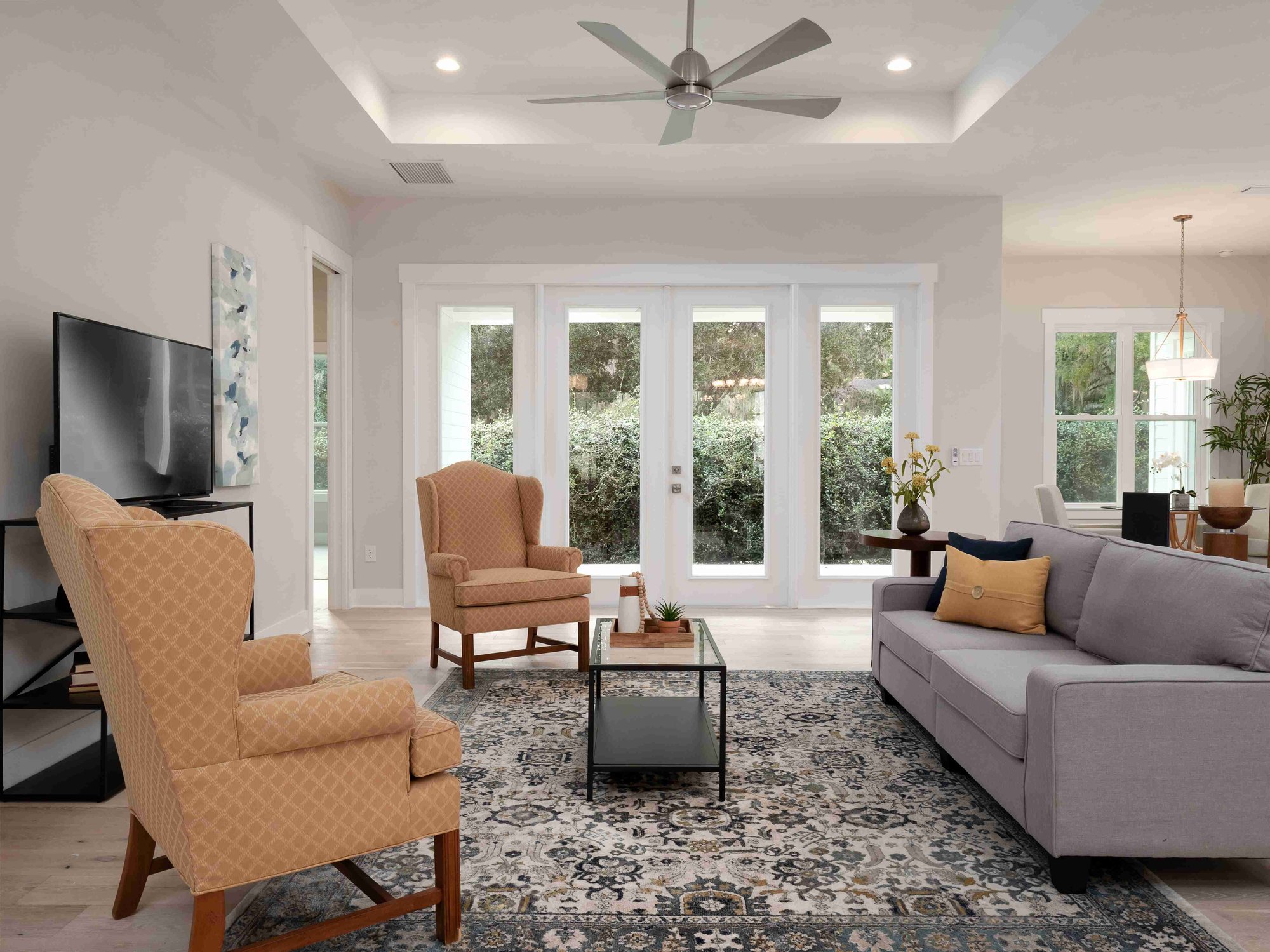 Greystone Custom Home Living Room Florida