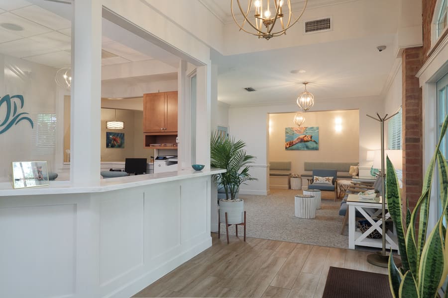 Dentist Office Commercial Renovation Reception Entrance in Florida by Robinson Renovation & Custom Homes
