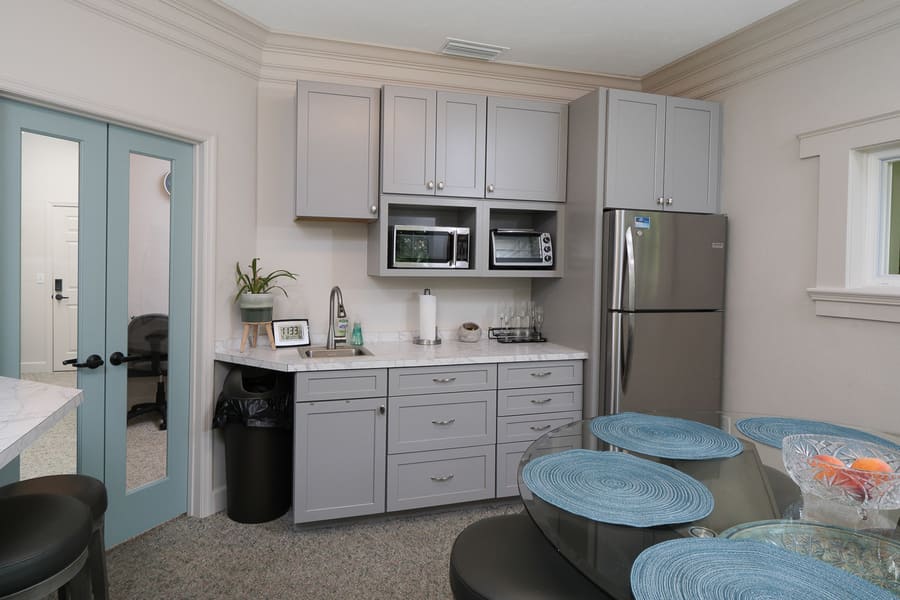 Dentist Office Commercial Renovation Staff Kitchen in Florida by Robinson Renovation & Custom Homes