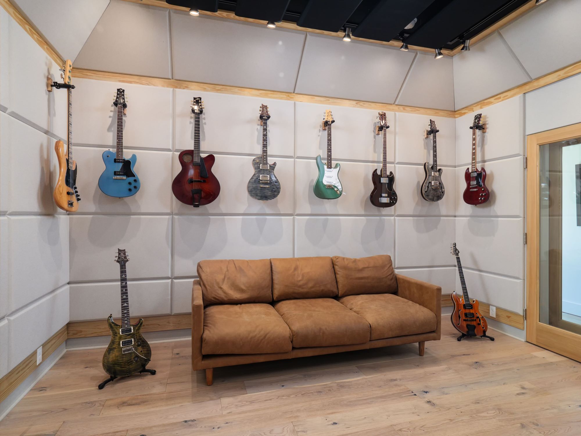 Guitar Display in Custom Music Studio in Gainesville Guitar Display in Custom Music Studio in Gainesville