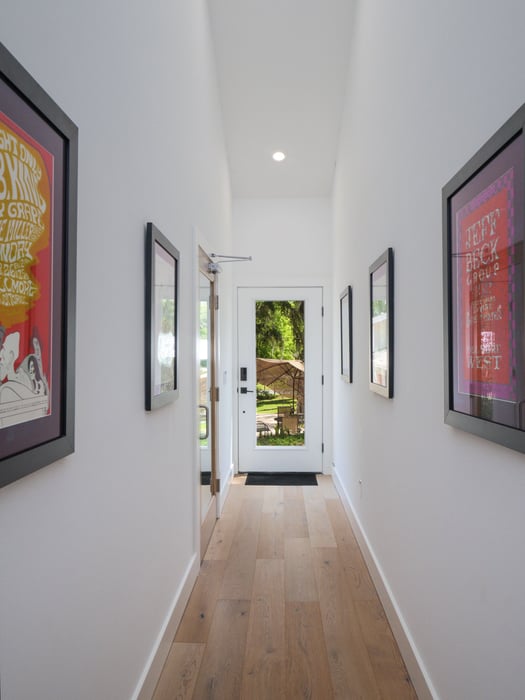 Hall with Art in Custom Commercial Music Studio in Gainesville