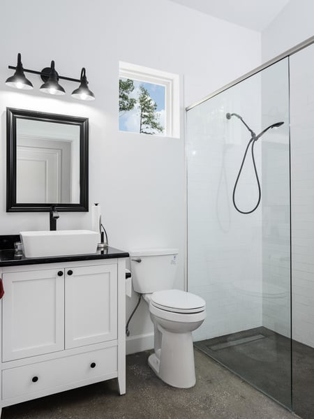Robinson Renovation & Custom Homes Jonesville Remodel Bathroom Glass Shower