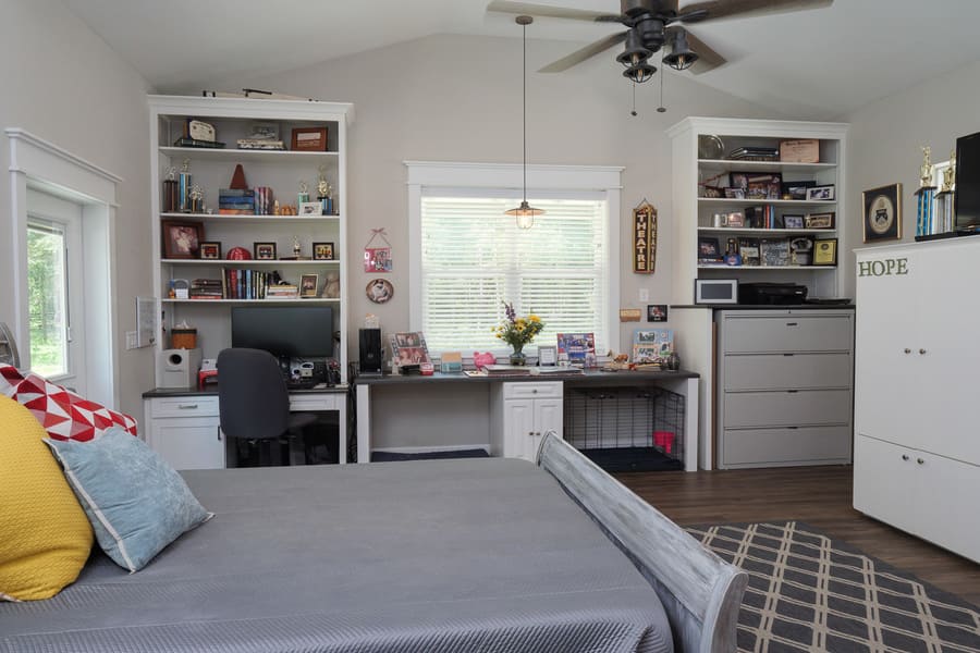 Robinson Renovation & Custom Homes Jonesville Remodel Bedroom Wall Cabinetry