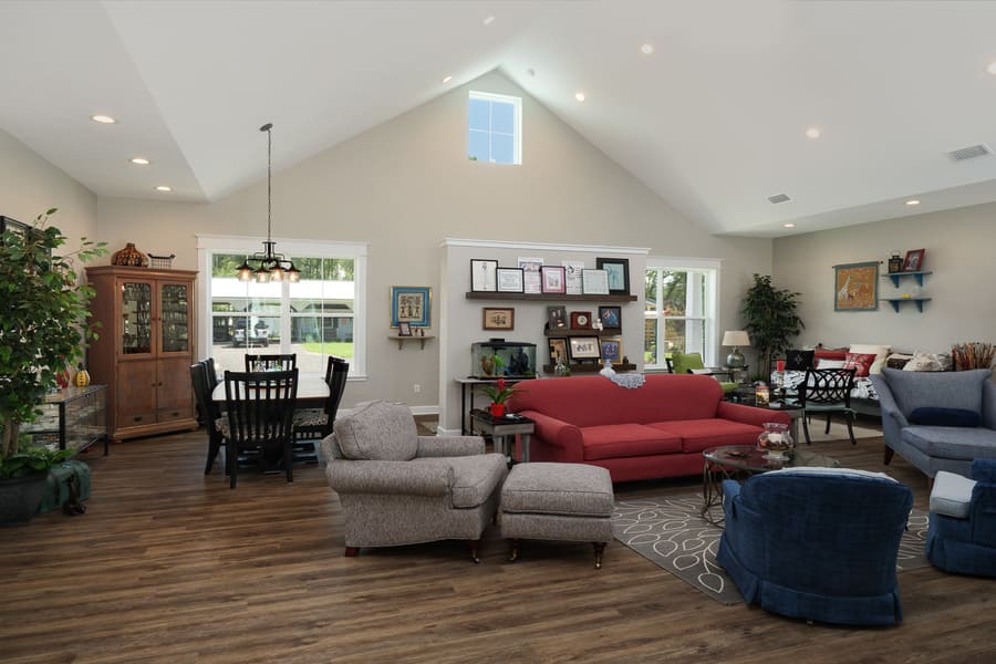 Robinson Renovation & Custom Homes Jonesville Remodel Open Concept Living Area Facing Road