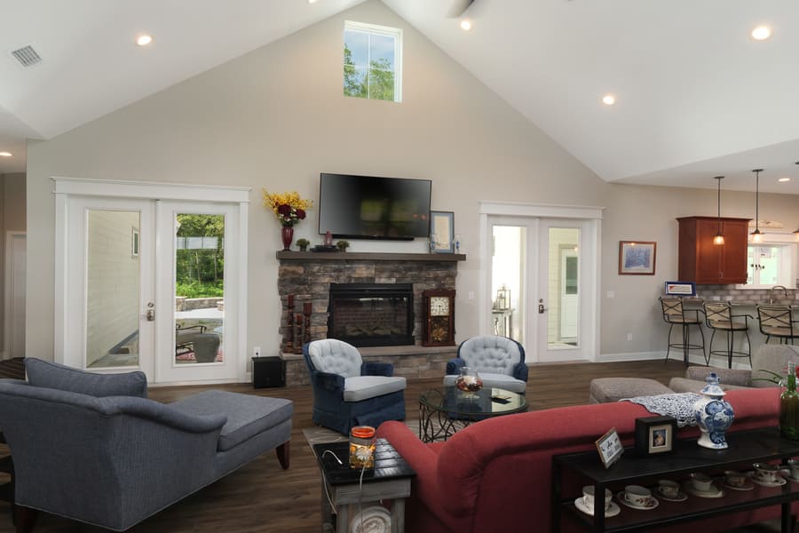 Robinson Renovation & Custom Homes Jonesville Remodel Open Concept Living Room