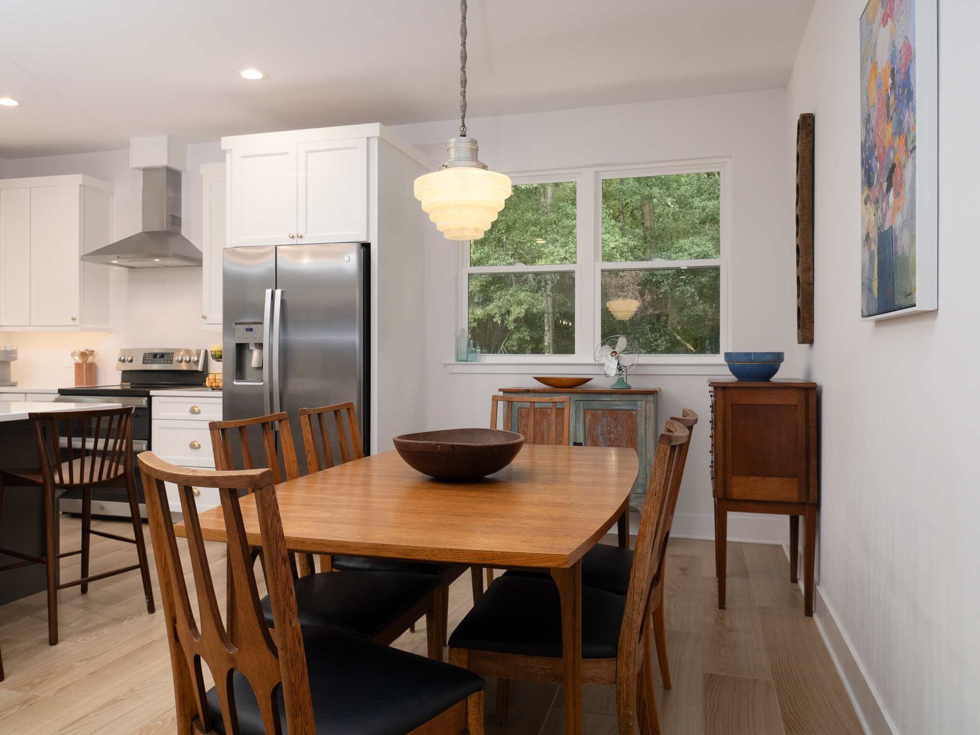 Dining area beside the kitchen in an ADU built by RRCH in Alachua County, FL