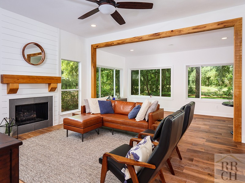 Home Renovation Mid Century Wood and White Gainesville