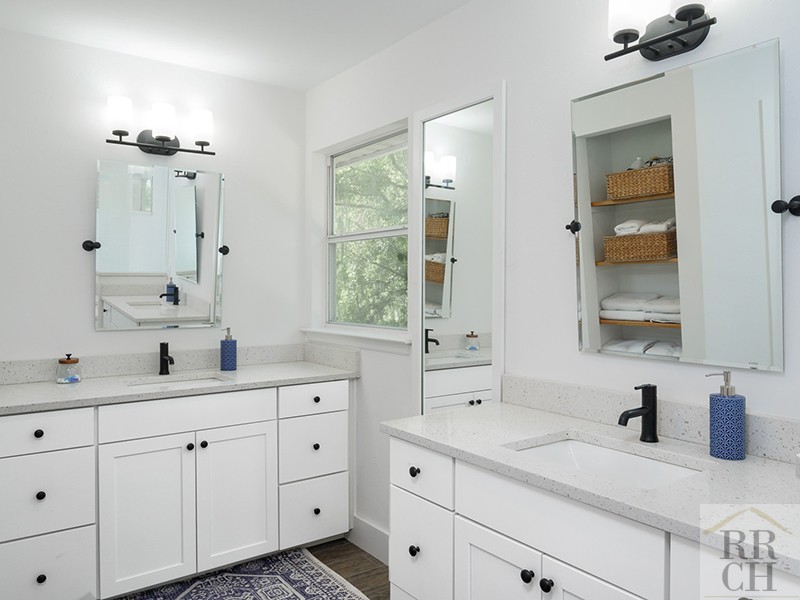 Two Vanities His and Hers Vanities in Bathroom Remodel Near Gainesville