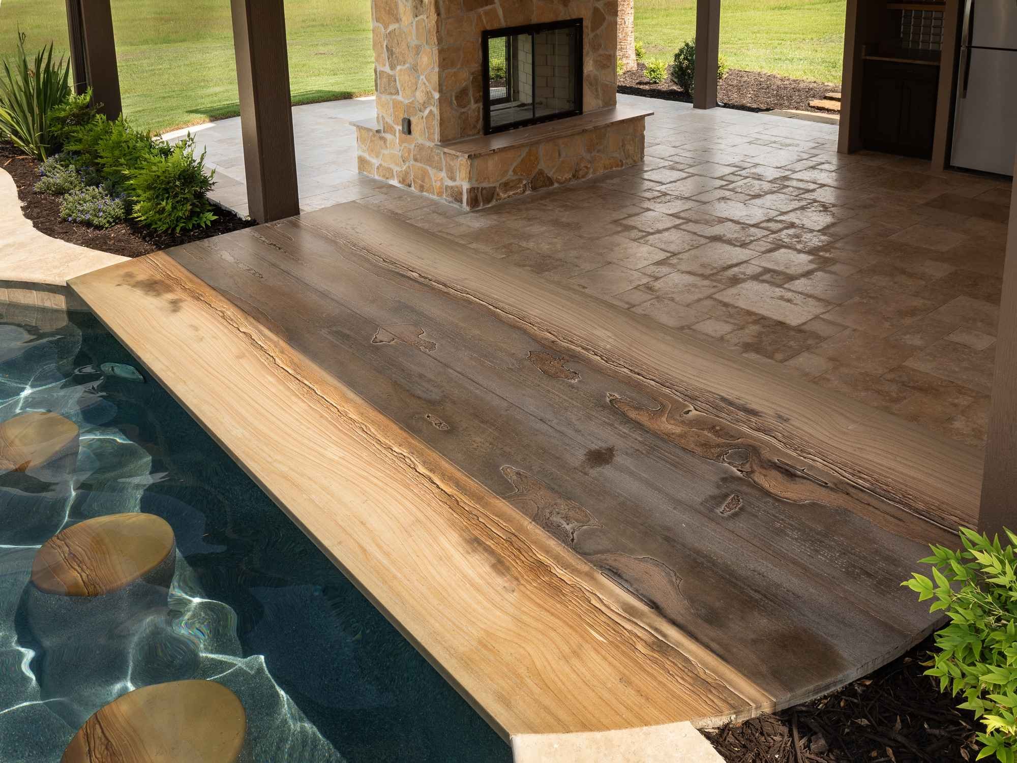 Up close swim up bar - High Springs Outdoor Addition | Robinson Renovation