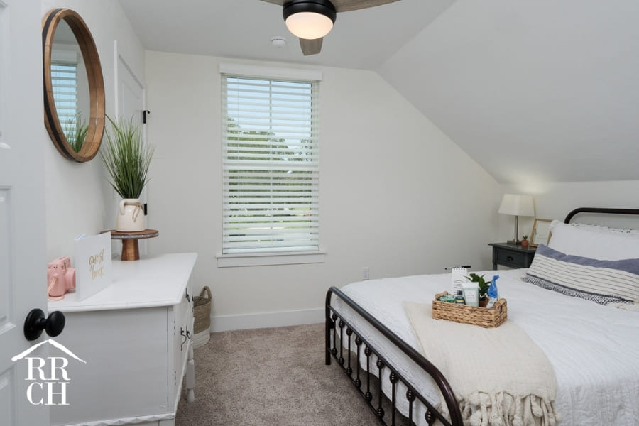 Custom Home Build Guest Bedroom Dormer Ceilings - Dylans Grove 2 | Robinson Renovation & Custom Homes, Inc.