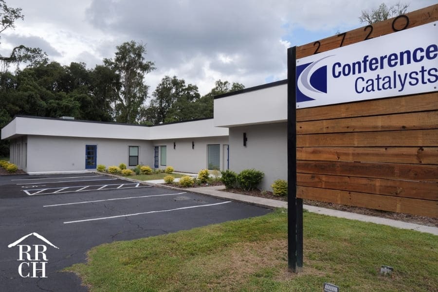 Exterior and Parking Lot of Commercail Office Building Renovation | Robinson Renovation and Custom Homes