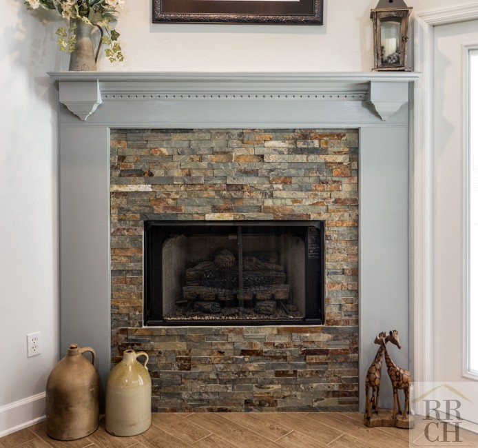 Ledger Stone Fireplace in Remodeled Home in Kanapaha Pines