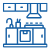 Blue Modern Kitchen Icon