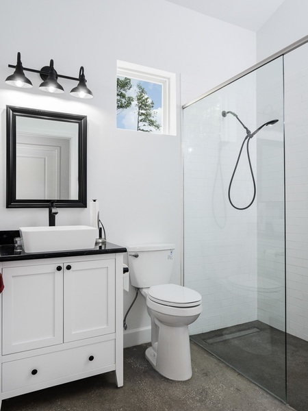 Robinson Renovation & Custom Homes Jonesville Remodel Bathroom Glass Shower